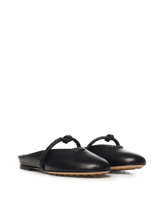  보테가베네타 뮬/슬리퍼 보테가 베네타 가죽 뮬 블랙 - BOTTEGA VENETA