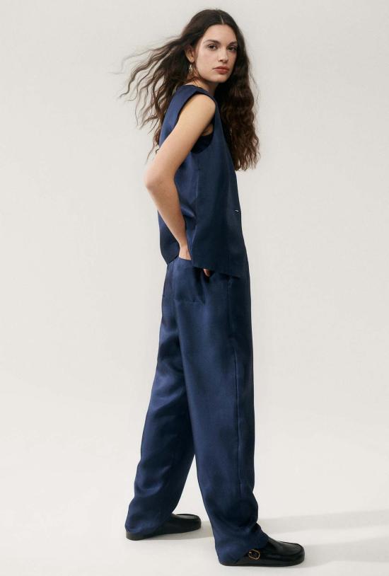  실크 런드리 베스트 트윌 슬라우치  미드나잇 - SILK LAUNDRY