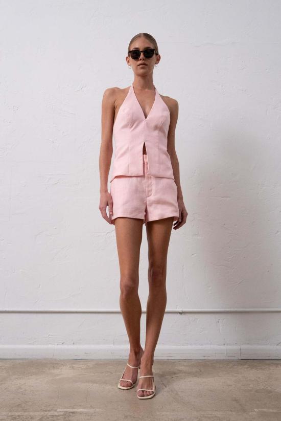  파렌테지 숏팬츠 Parentezi Cami Linen Shorts Rose