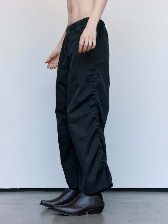  가브리엘라 콜 가먼츠 스트레이트 팬츠 267번 블랙 코튼 얇은 캔버스 드레이프 팬츠 - GABRIELA COLL GARMENTS