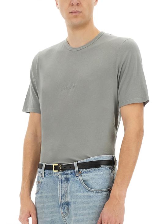 25FW 생로랑 반팔 티셔츠 818535 YBHD21467 GREY - SAINT LAURENT