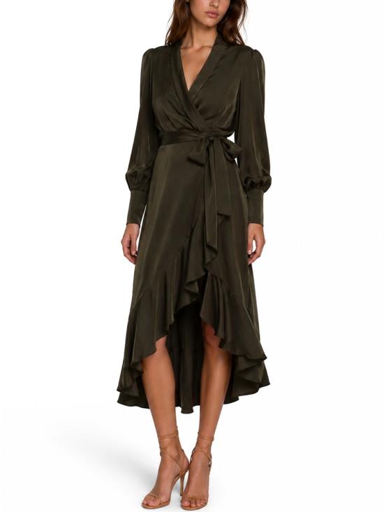 26FW 짐머만 미디 원피스 8066DS26R DKOLV MILITARY GREEN - ZIMMERMANN