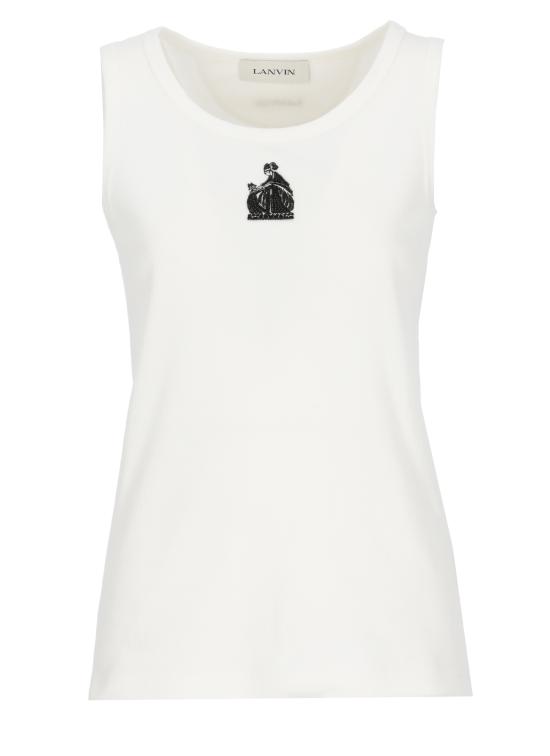 26SS 랑방 민소매 티셔츠 RWTO0012 J047P2600 White