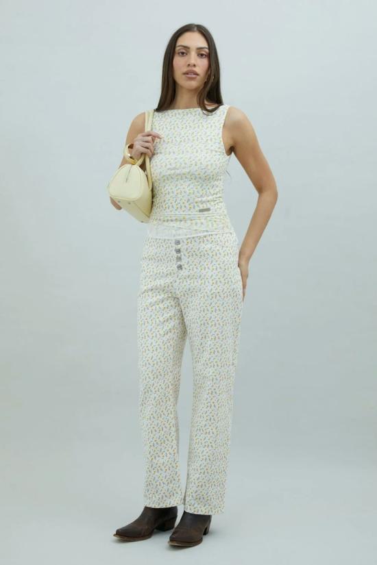  하우스오브써니 블라우스 써니 하우스 더블 레이어 버터컵 메쉬 탑 버터 - HOUSE OF SUNNY