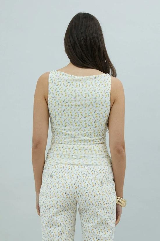  하우스오브써니 블라우스 써니 하우스 더블 레이어 버터컵 메쉬 탑 버터 - HOUSE OF SUNNY