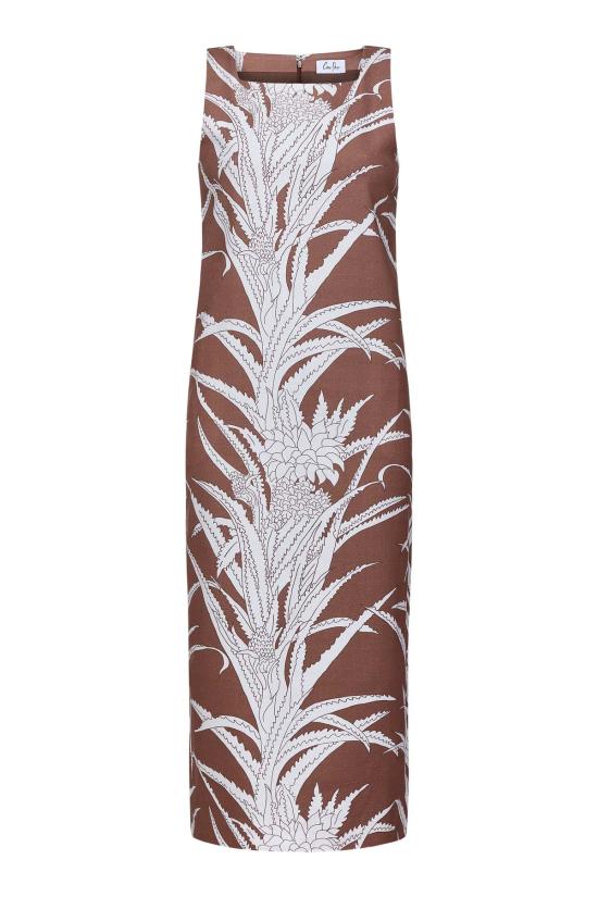  Coco Shop 롱 원피스 코코샵 클래식 시프트 드레스 브라운 파인애플