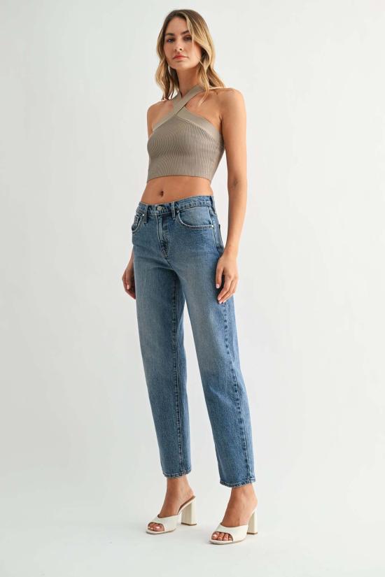  저스트 블랙 데님 데님 팬츠 이지 스트레이트 진 다크 데님 - JUST BLACK DENIM