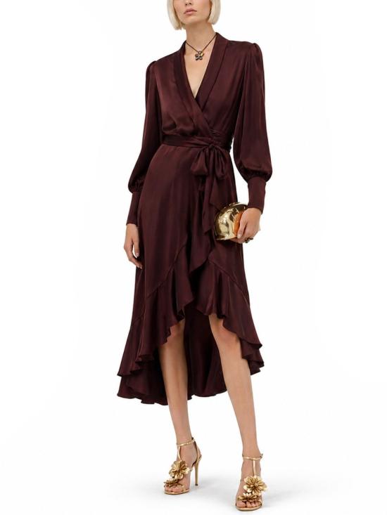 26FW 짐머만 미디 원피스 8066DS26R MAHO BORDEAUX - ZIMMERMANN