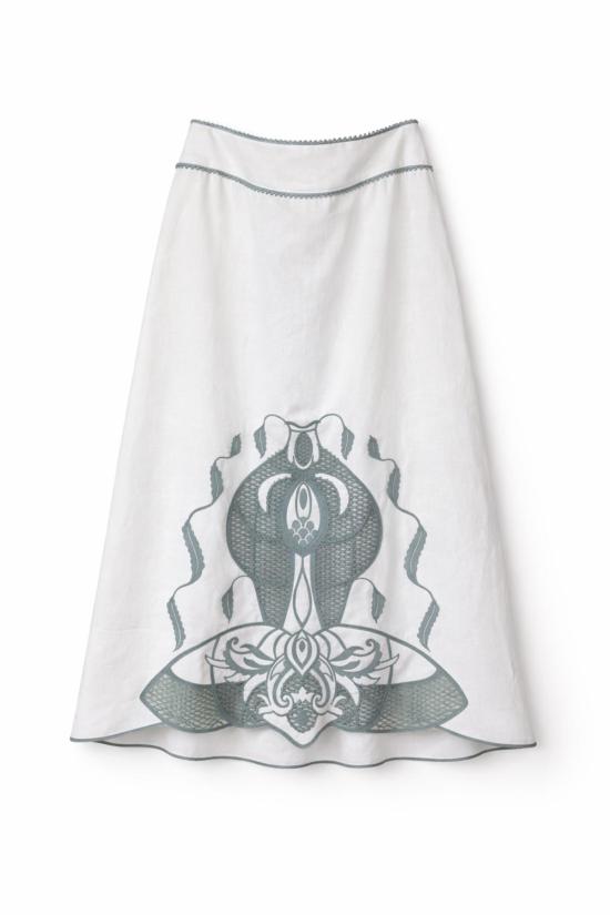  Lug Von Siga 미디 스커트 러그 본 시가 로잘리  오프 화이트