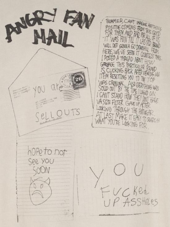 26SS 아워레가시 긴팔 티셔츠 M2266SA ANGRY FAN MAIL PRINT Beige - OUR LEGACY