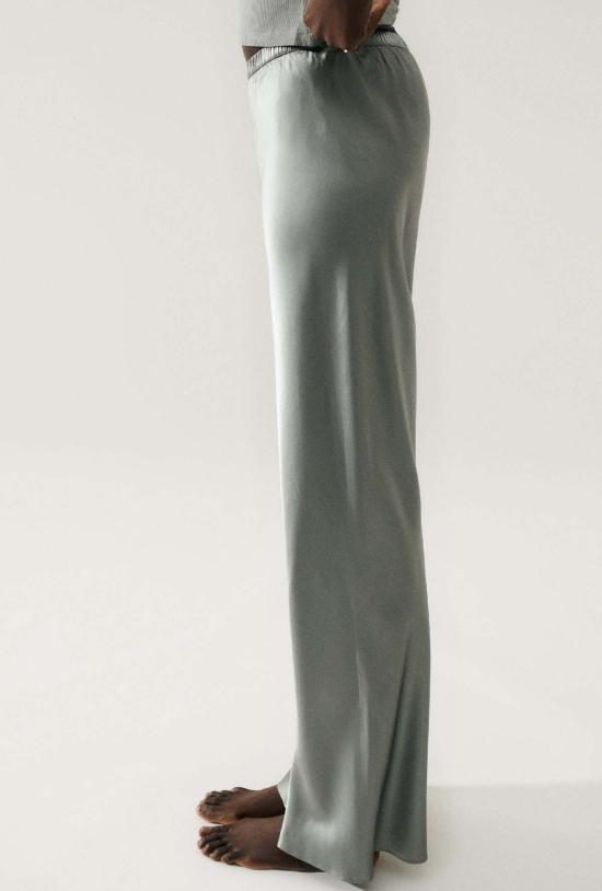  실크 런드리 스트레이트 팬츠 실크 세탁 바이어스컷 팬츠 문 팬츠 문 - SILK LAUNDRY