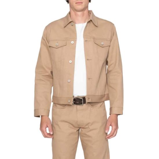  네이키드 & 페이머스 데님 자켓 네이키드 앤 페이머스 셀비지 슬랙스 데님 재킷 베이지 - NAKED & FAMOUS