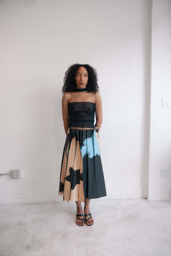  ULIKASANCTUS 민소매 티셔츠 울리카 산투스 시스루 탱크탑 - OTHER BRANDS