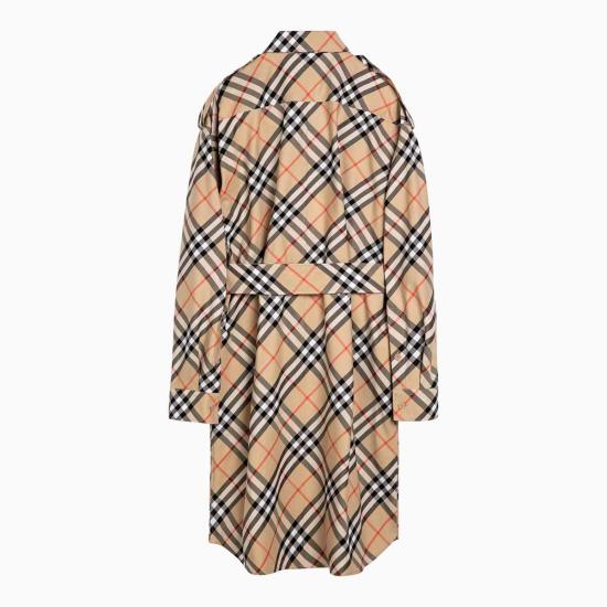  버버리 원피스 드레스 샌드 입 체크 - BURBERRY