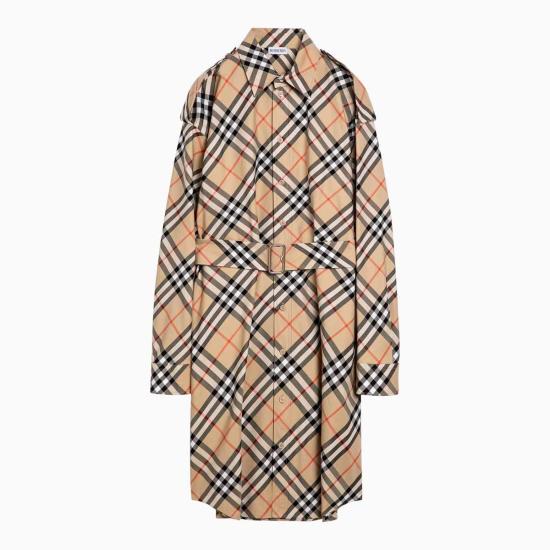  버버리 원피스 드레스 샌드 입 체크