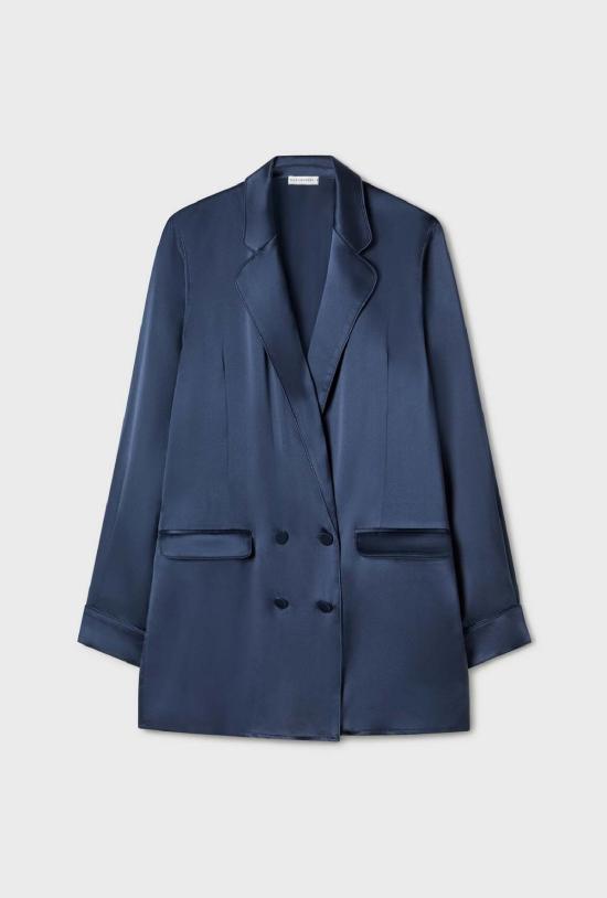  실크 런드리 수트 자켓 릴랙스드 블레이저 미드나잇 - SILK LAUNDRY