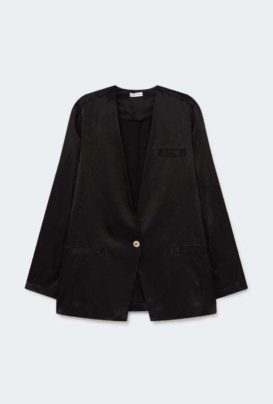  실크 런드리 수트 자켓 칼라리스 블레이저 블랙 - SILK LAUNDRY