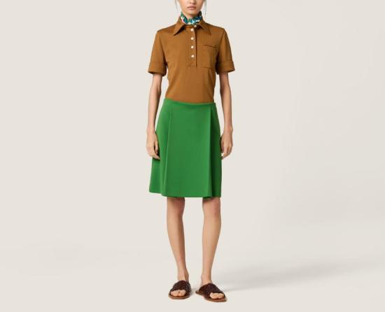 26SS 미우미우 폴로 티셔츠 MT2204SOOO14OA F0401 CANNELLA - MIU MIU