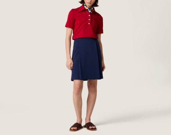 26SS 미우미우 폴로 티셔츠 MT2204SOOO14OA F0041 RUBINO - MIU MIU
