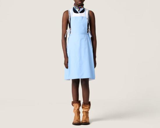 26SS 미우미우 포플린 에이프런 MCX357SOOO19SE F0076 CELESTE - MIU MIU