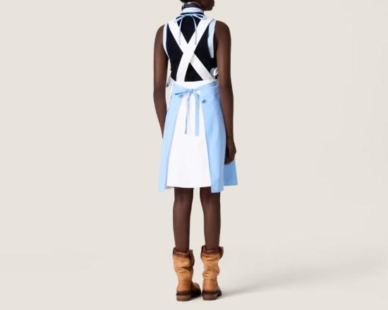 26SS 미우미우 포플린 에이프런 MCX357SOOO19SE F0076 CELESTE - MIU MIU