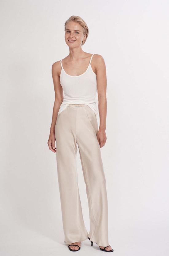  실크 런드리 캐미솔 실크 세탁용 골지  화이트 - SILK LAUNDRY