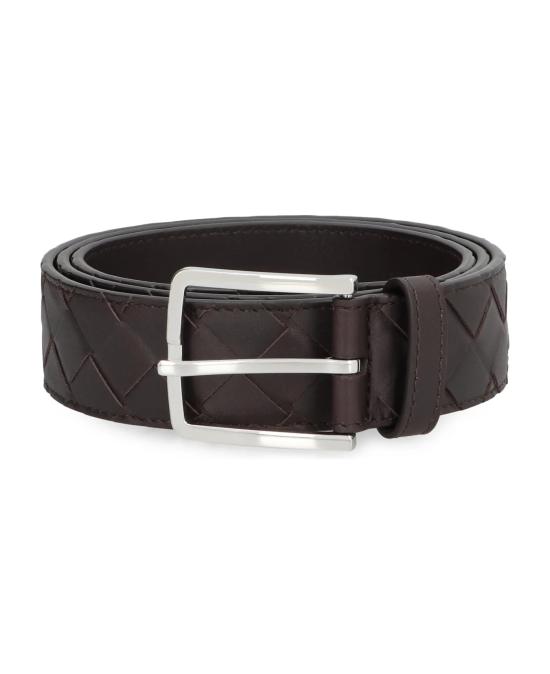 25FW 보테가베네타 인트레치아토 레더 벨트 609182VCPQ3 2145 FONDANTSILVER 2145 FONDANT SILVER - BOTTEGA VENETA