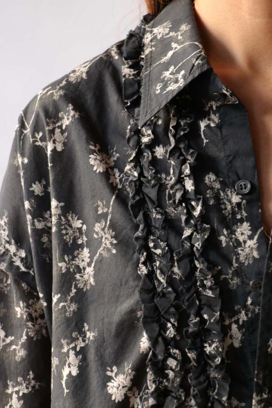  알13 탑 R13 찢어진 솔기 러플 셔츠 - R13