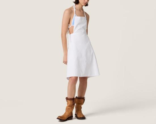 26SS 미우미우 포플린 에이프런 MCX357SOOO19SE F0009 BIANCO - MIU MIU