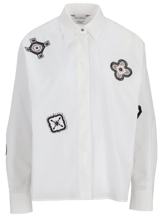 26SS 막스마라 쇼크 프린티드 셔츠 2611111141621MXMSHOC 001 BIANCO OTTICO