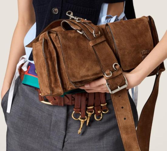 26SS 미우미우 토트백 5BC205VPOO2CSS F0324 CACAO - MIU MIU