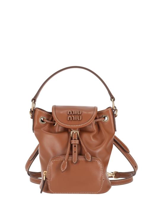 26SS 미우미우 레더 미니 백팩 5BZ045VOOM2CRW F0046 COGNAC