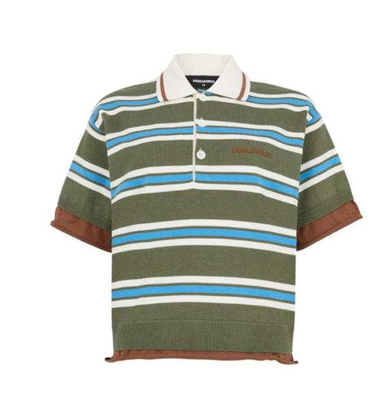 26SS 디스퀘어드2 스웨터 S75HA1410D13195 961 MULTICOLOR STRIPES GREEN