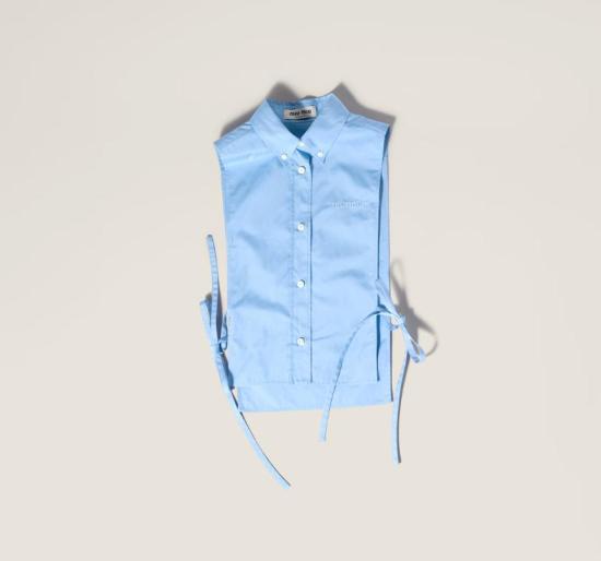 26SS 미우미우 셔츠 MK2024SOOO19SE F0076 CELESTE