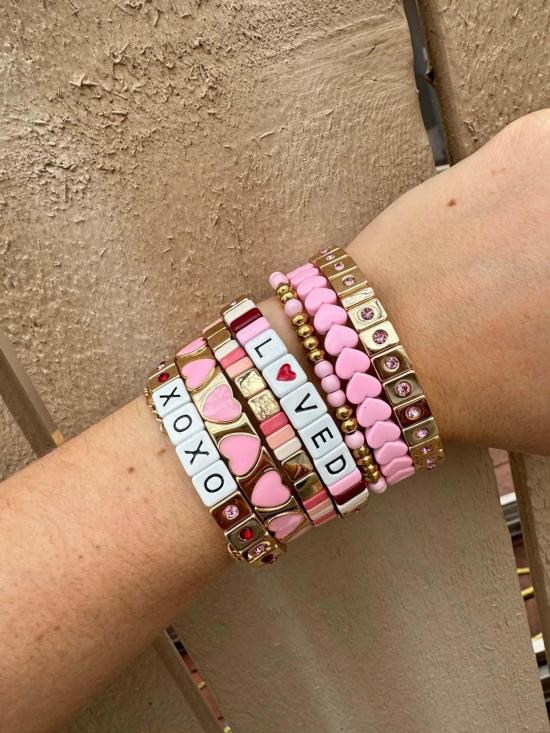  라 루미에르 뉴욕 팔찌 라 루미에르 NY 핑크 스카이 스퀘어 싱글 브레이슬릿 - LA LUMIERE NY