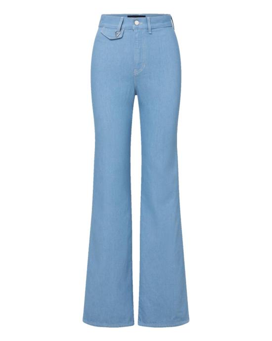  베로니카비어드 데님 팬츠 베로니카 비어드 크로스비 플랩 포켓 슬림 와이드 레그 진 베이사이드 - VERONICA BEARD