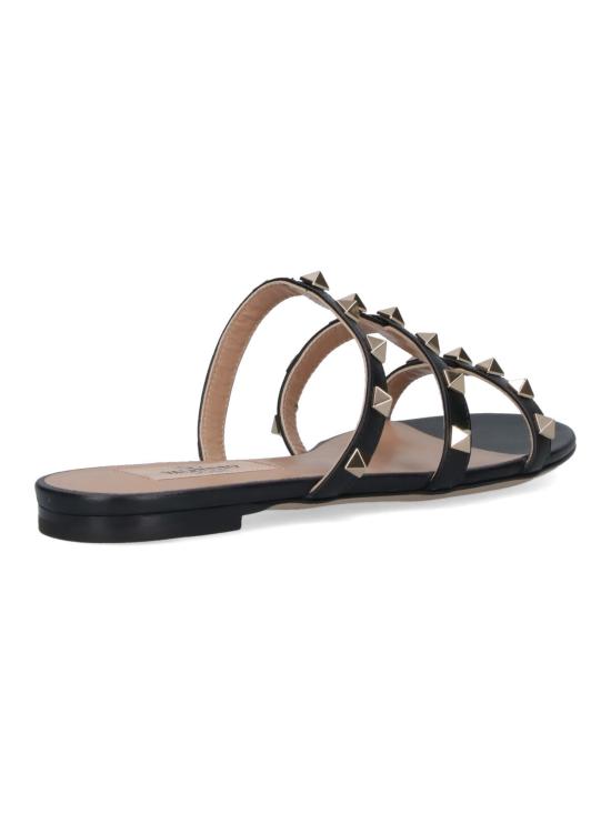  발렌티노 가라바니 뮬/슬리퍼 락스터드 슬라이드 샌들 블랙 - VALENTINO GARAVANI