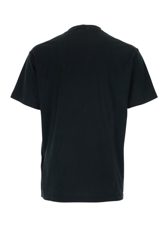 26SS 스톤 아일랜드 오가닉 코튼 저지 피사토 이펙트 티셔츠 L1S15 2100026 S0057 V0029 BLACK DOM - STONE ISLAND