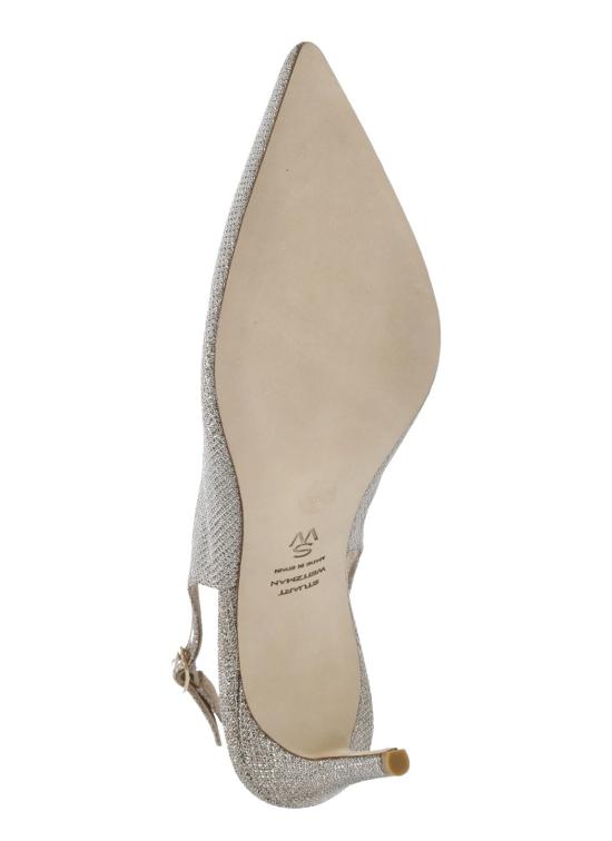 26SS 스튜어트 와이츠먼 힐/펌프스 STUART POWER SLINGBACK 75 NEW NOIRPOUDRE Silver - STUART WEITZMAN