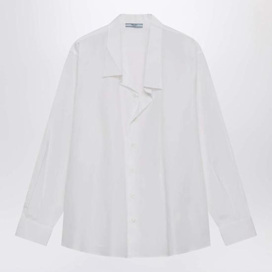  프라다 탑 셔츠 화이트