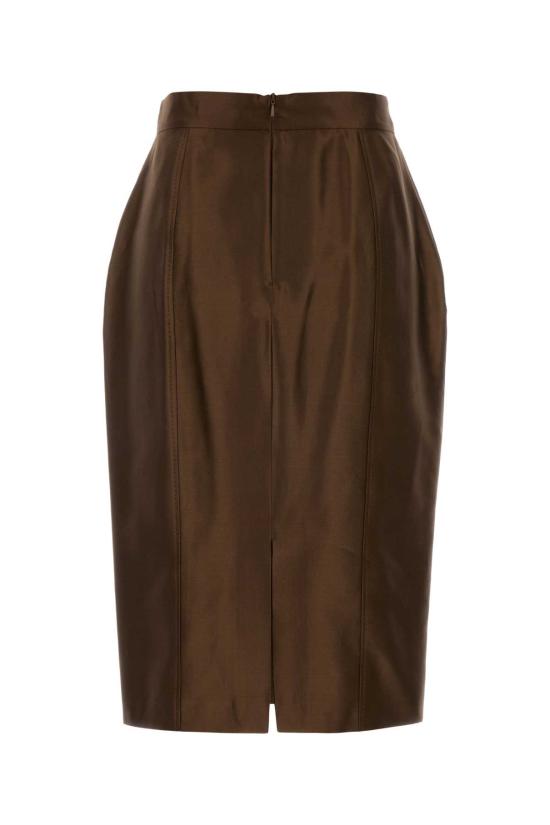 26SS 막스마라 스튜디오 미디 스커트 2616101031600 002 Brown - MAX MARA STUDIO