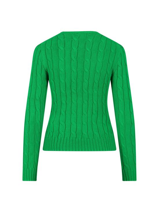 26SS 폴로 랄프로렌 포니 로고 피마코튼 케이블 니트 스웨터 211 971869 011 Green - POLO RALPH LAUREN