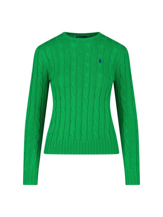 26SS 폴로 랄프로렌 포니 로고 피마코튼 케이블 니트 스웨터 211 971869 011 Green