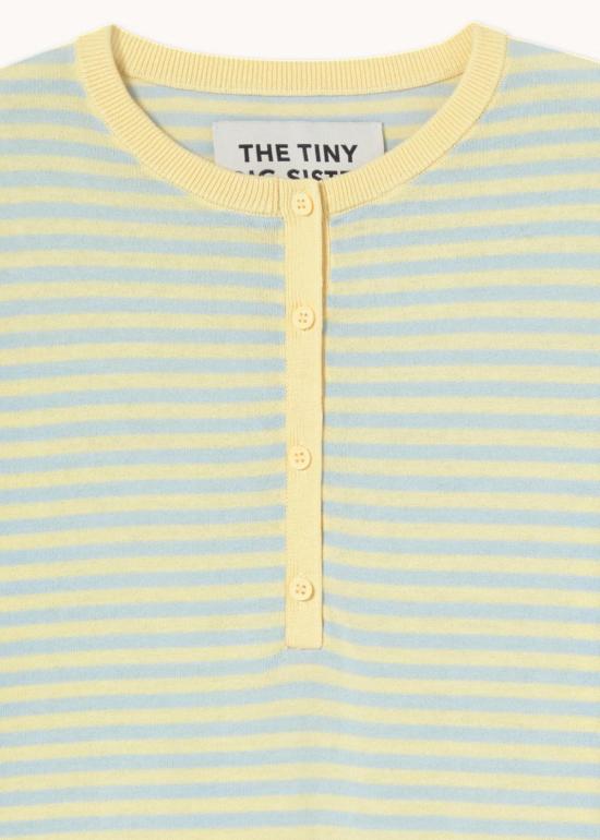  타이니 빅 시스터 긴팔 티셔츠 스트라이프 헨리 탑 - TINY BIG SISTER