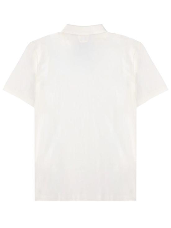  씨피 컴퍼니 폴로 티셔츠 C.P. 회사 로고가 있는 폴로 셔츠 (흰색) - C.P. COMPANY