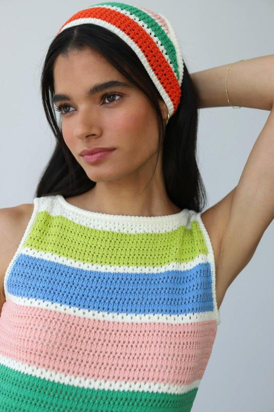  칼라한 숏 원피스 캘러핸 펄라 크로셰 미니 드레스 - CALLAHAN