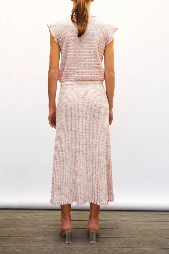  몰리 롱 스커트 칵테일 플루이드  내추럴/핑크 - MOLLI