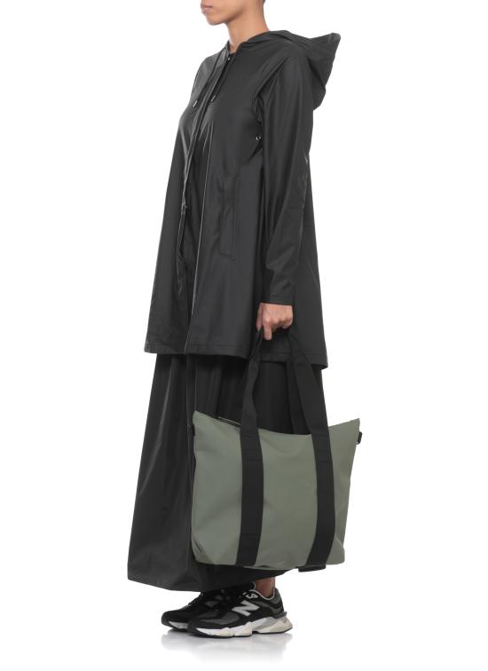 26SS 레인스 코트 RA18050 A LINE W JACKETBLA Black - RAINS