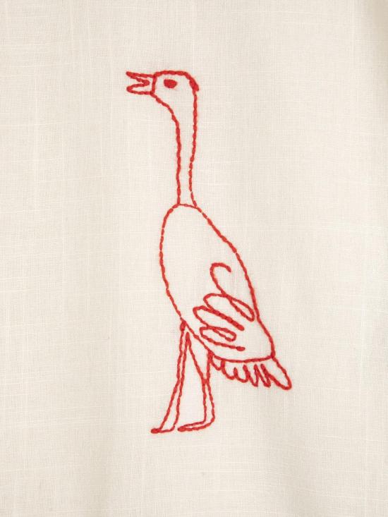  보보쇼즈 블라우스 보보 초스 자수 타이  오프 화이트 - BOBO CHOSES