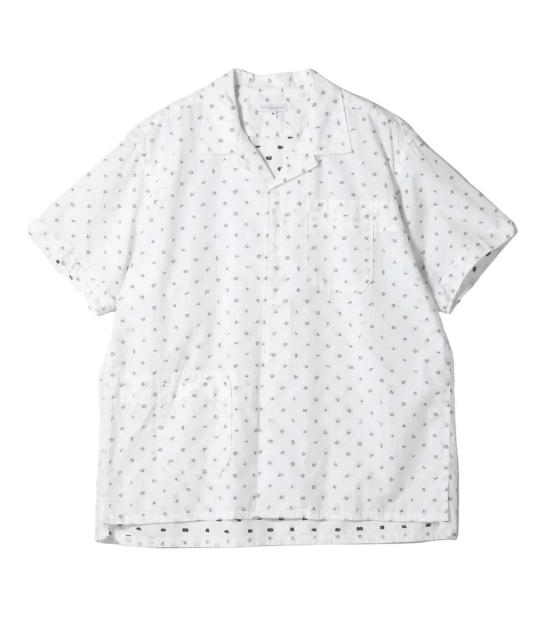  엔지니어드가먼츠 반팔 셔츠 Engineered Garments 캠프  화이트